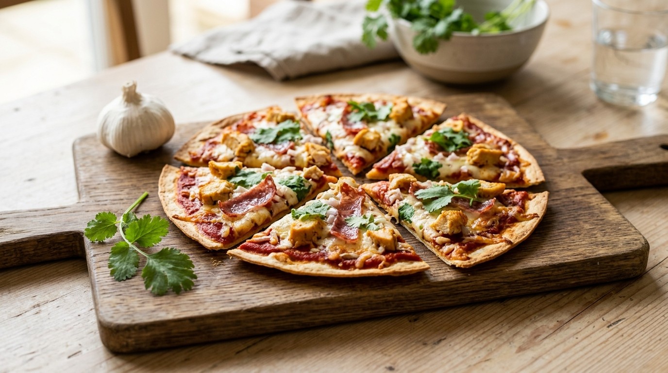 Tortilla Pizza recept Tortilla Pizza recept
