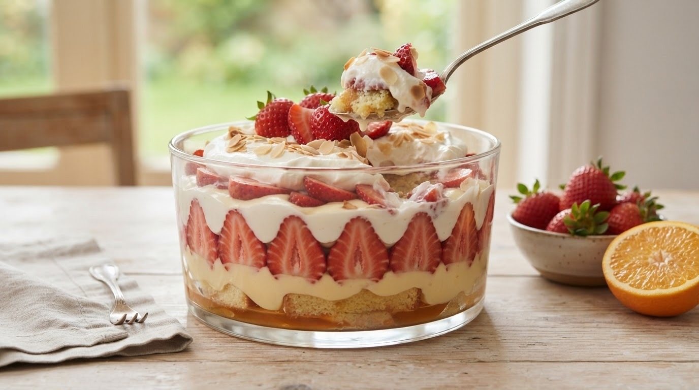 Trifle met Aardbeien