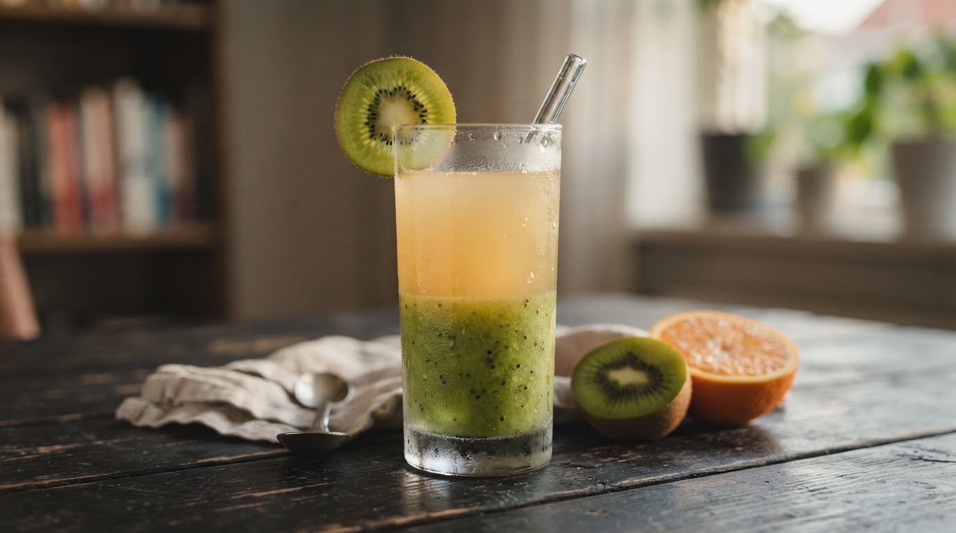 Tweekleurige Kiwidrank