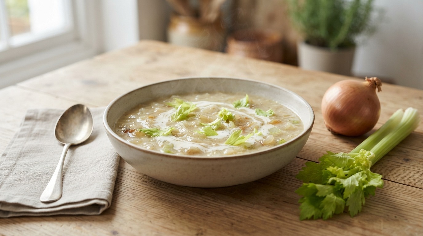 Uien Bleekselderijsoep recept Uien Bleekselderijsoep recept
