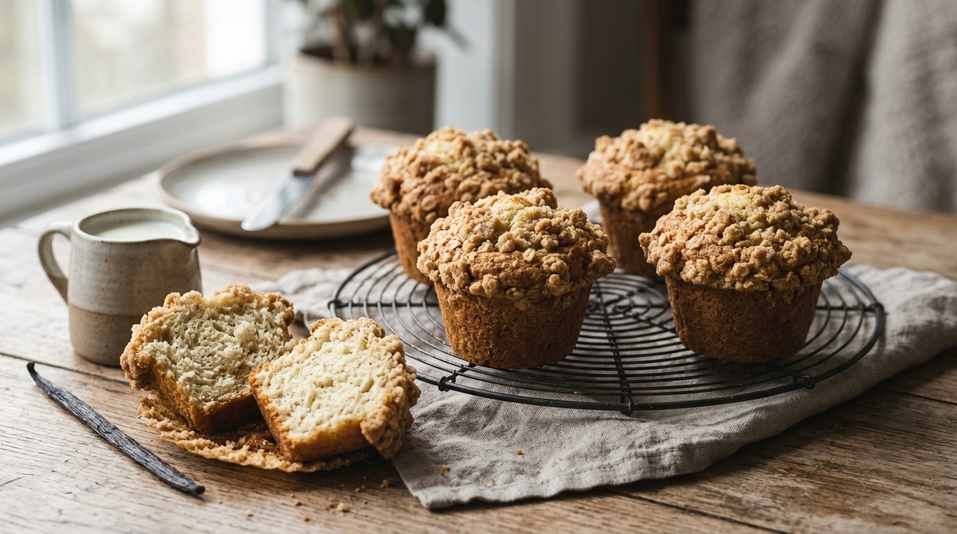 Vanille-kruimelmuffins