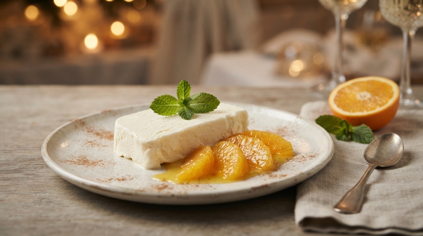 Vanilleparfait met Sinaasappel