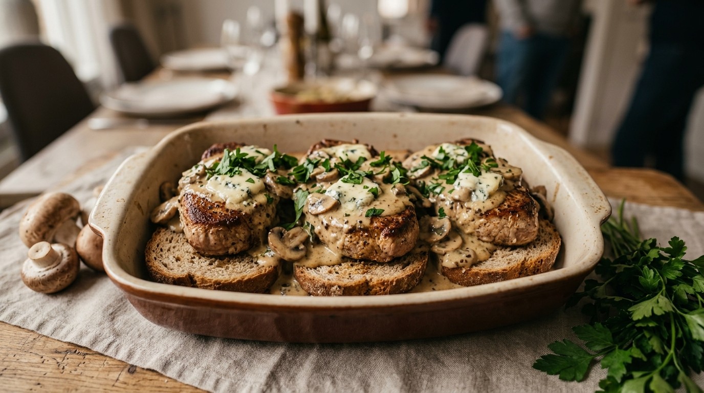 Varkensfilet met Champignons Voor Buffet