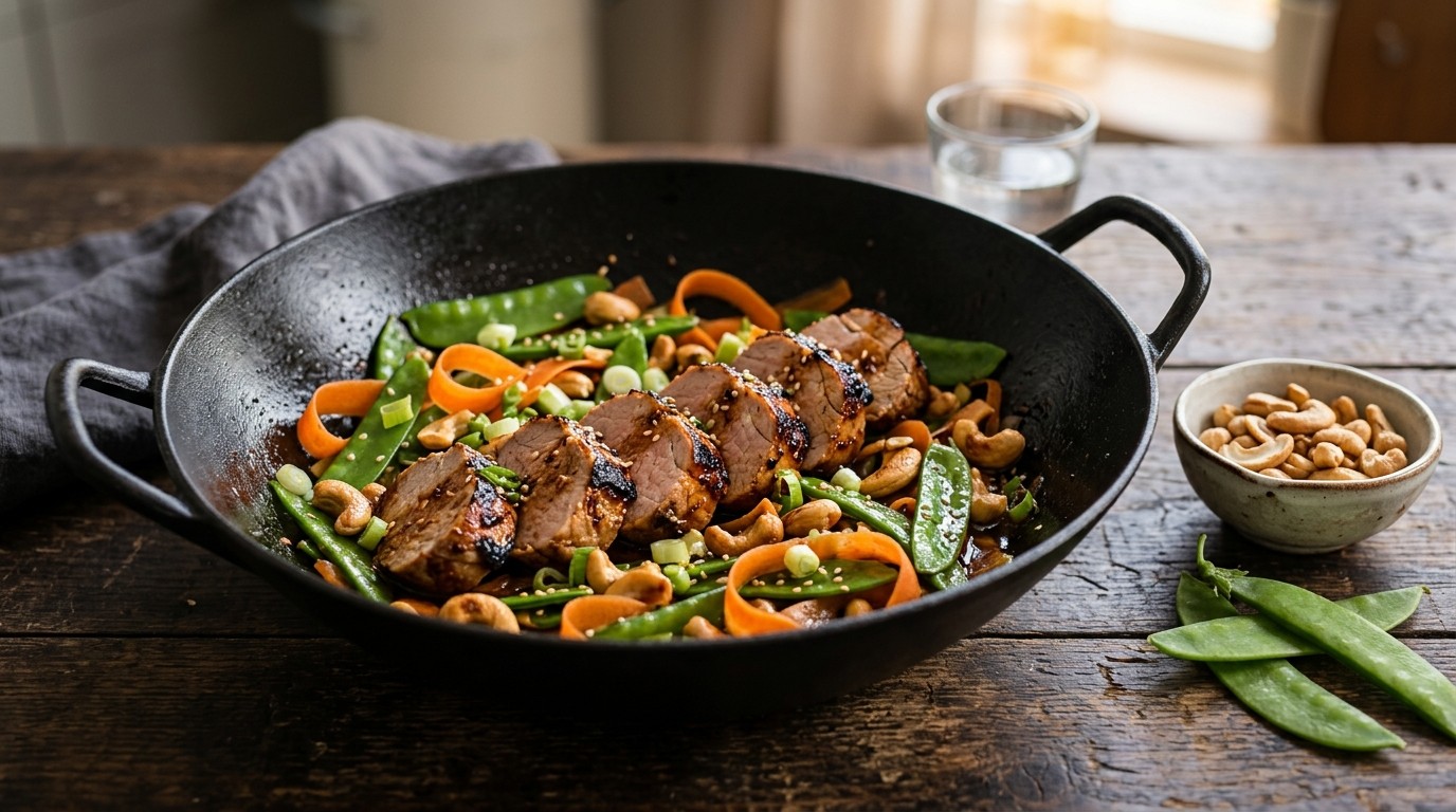 Varkenshaas met Cashewnoten