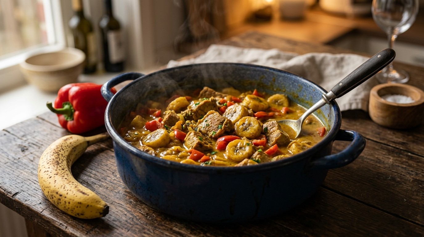 Varkensstoofpot met Banaan recept Varkensstoofpot met Banaan recept