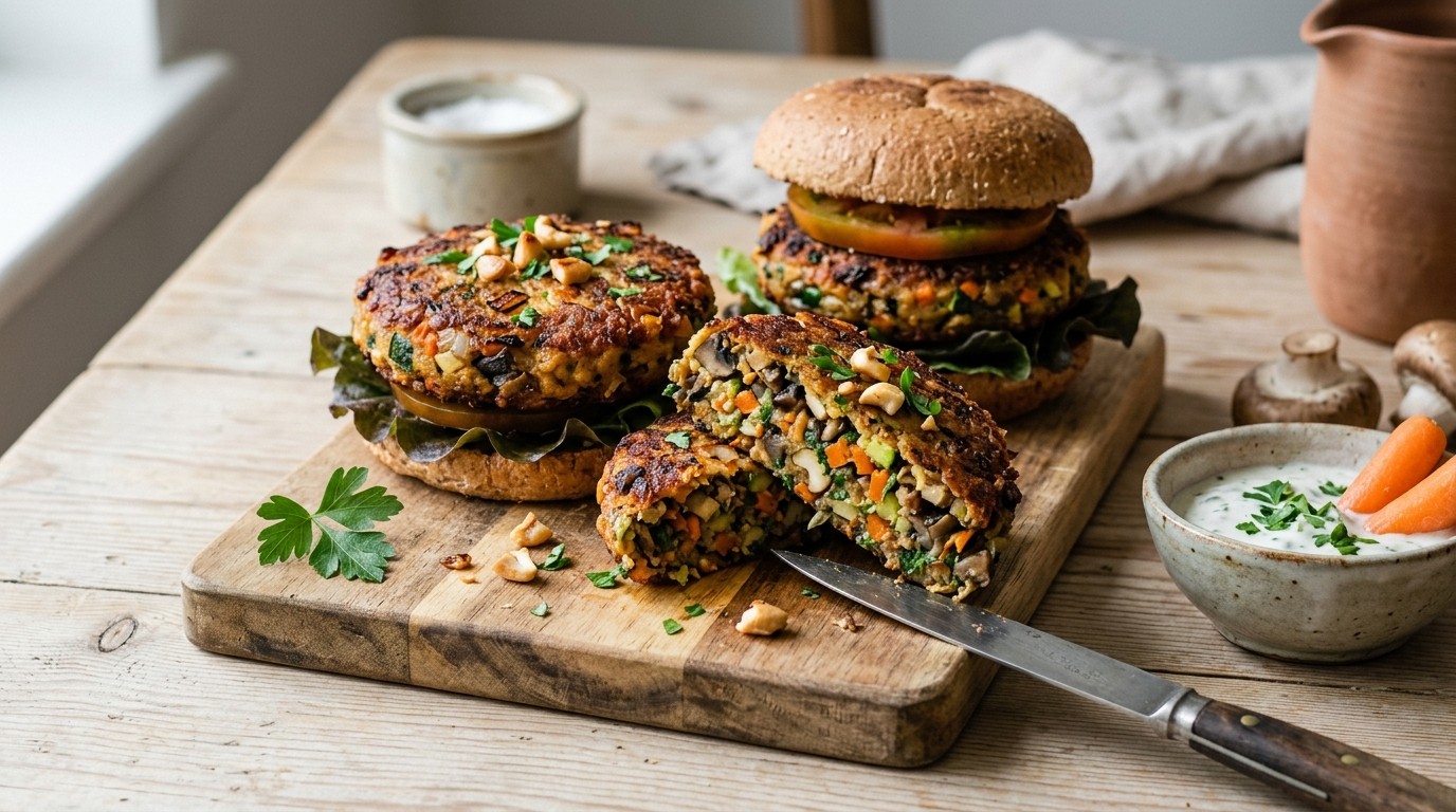 Vegaburgers (vetarm) recept Vegaburgers (vetarm) recept
