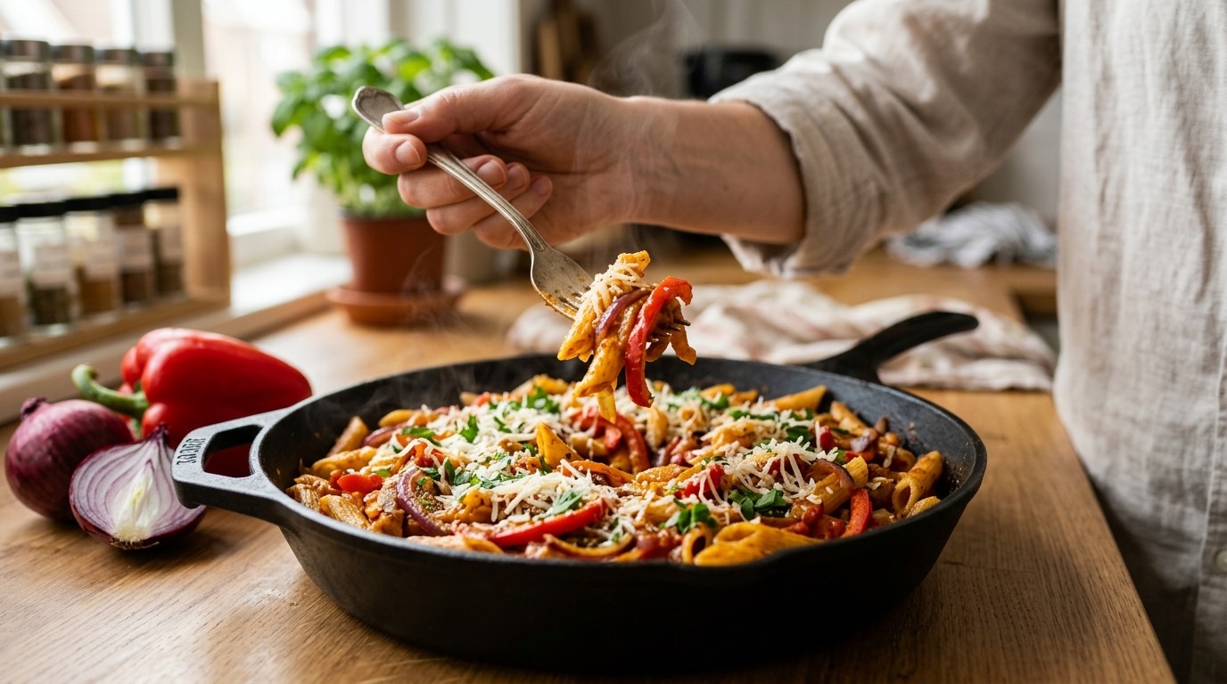 Vegatarische Studenten Pasta