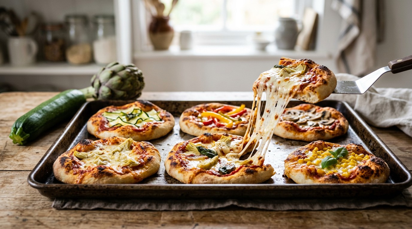 Vegetarische Minipizza recept Vegetarische Minipizza recept