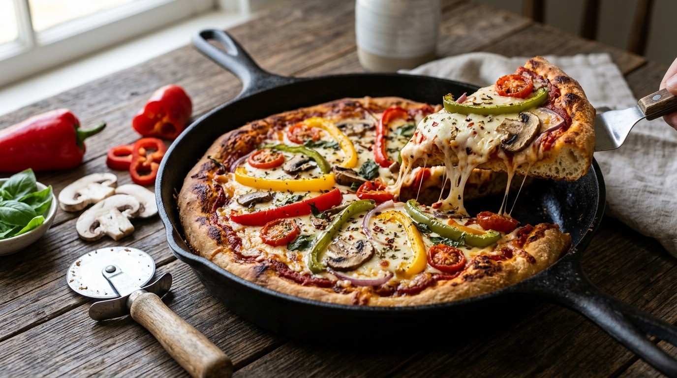 Vegetarische Panpizza