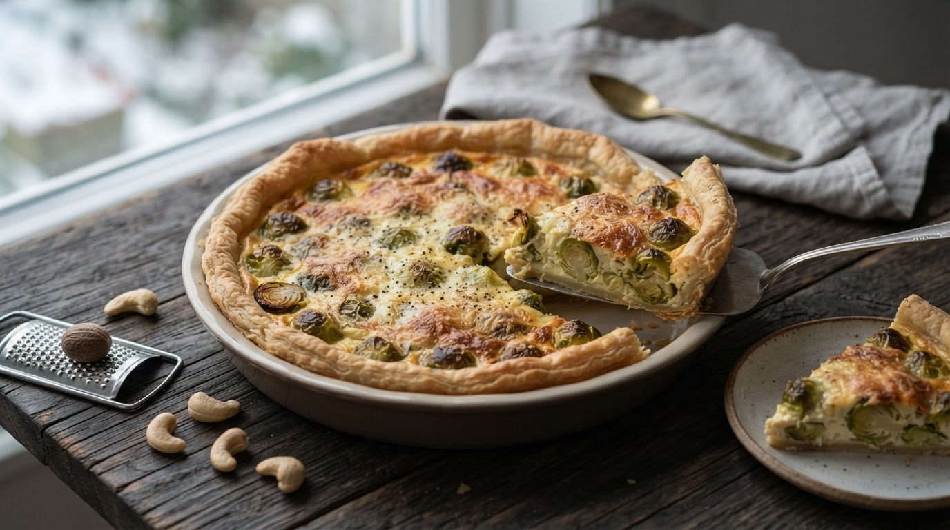 Vegetarische Spruitjestaart