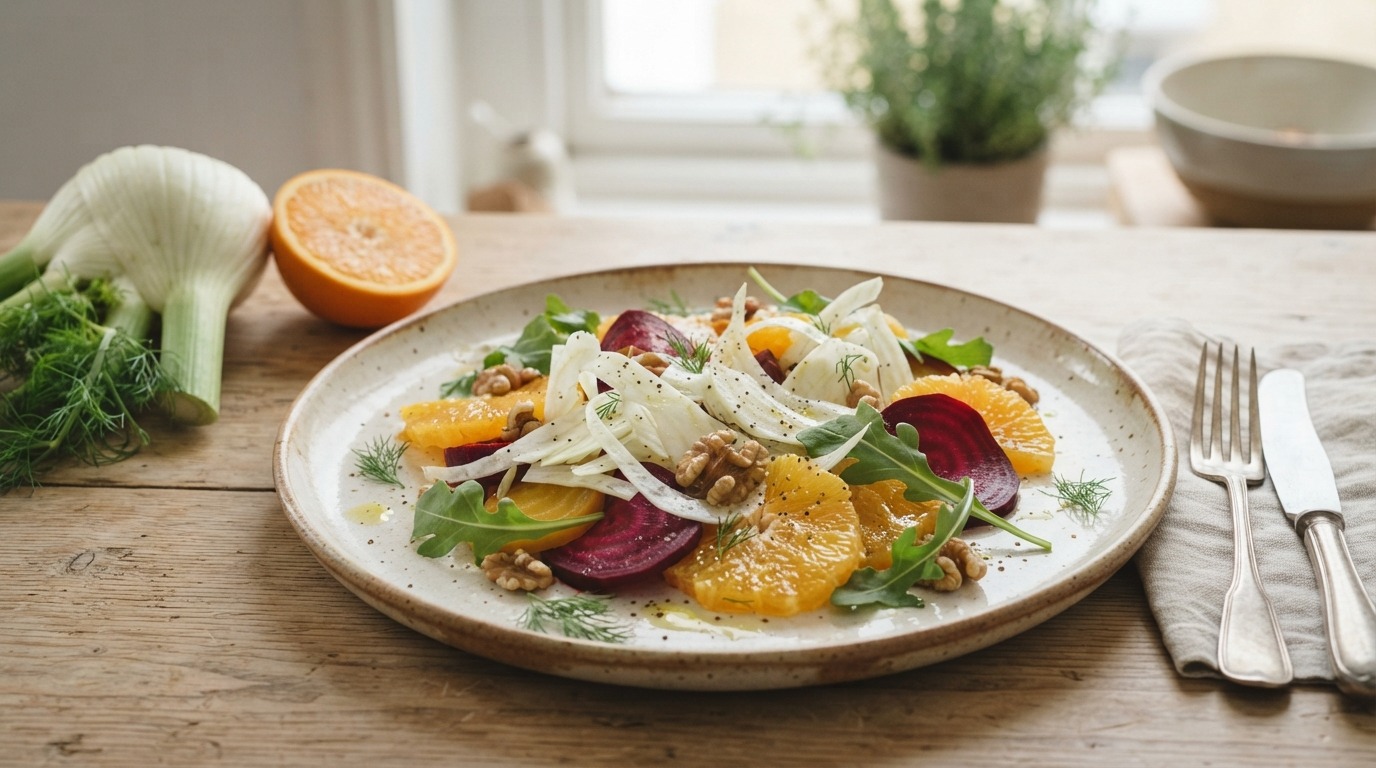 Venkel-bietensalade met Sinaasappel