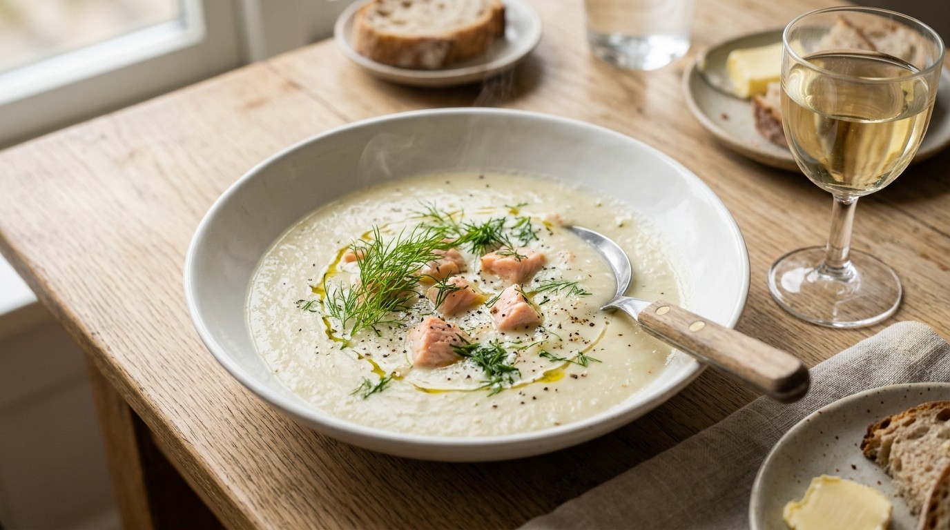 Venkelsoep met Zalm recept Venkelsoep met Zalm recept
