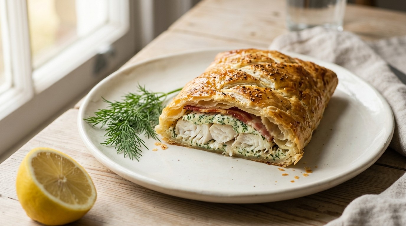 Vis met Kruidenkaas in Bladerdeeg recept Vis met Kruidenkaas in Bladerdeeg recept