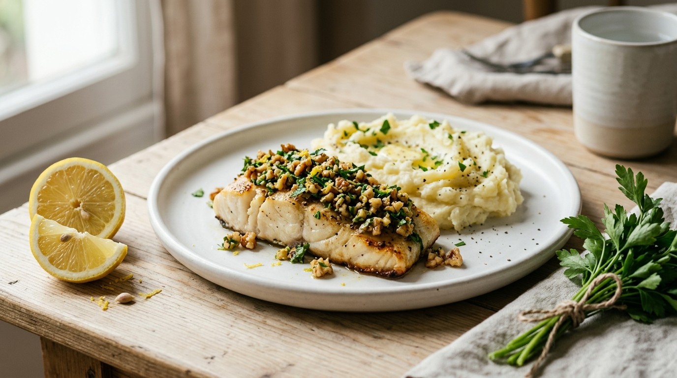 Vis met Walnootgremolata