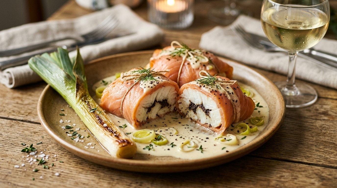 Vis Verpakt in Gerookte Zalm