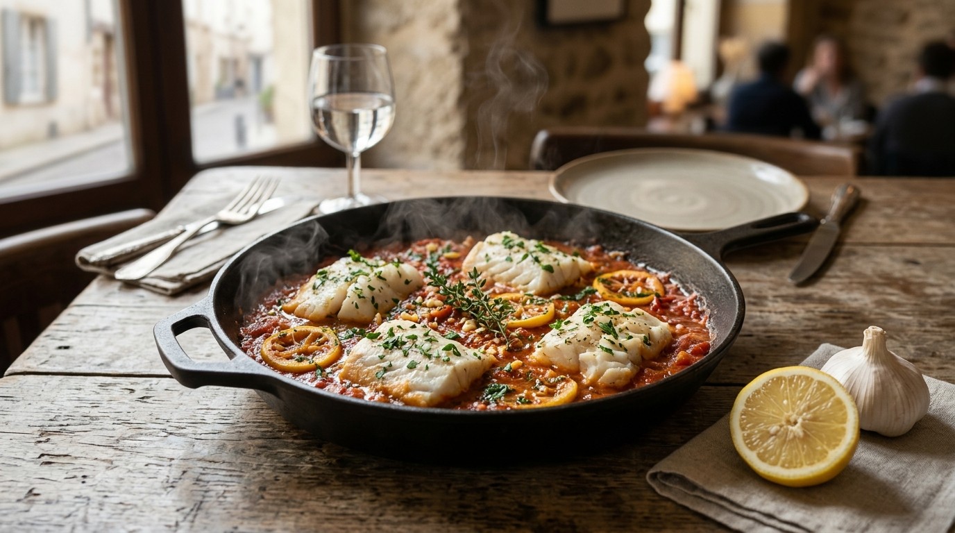 Visfilets in Tomatensaus