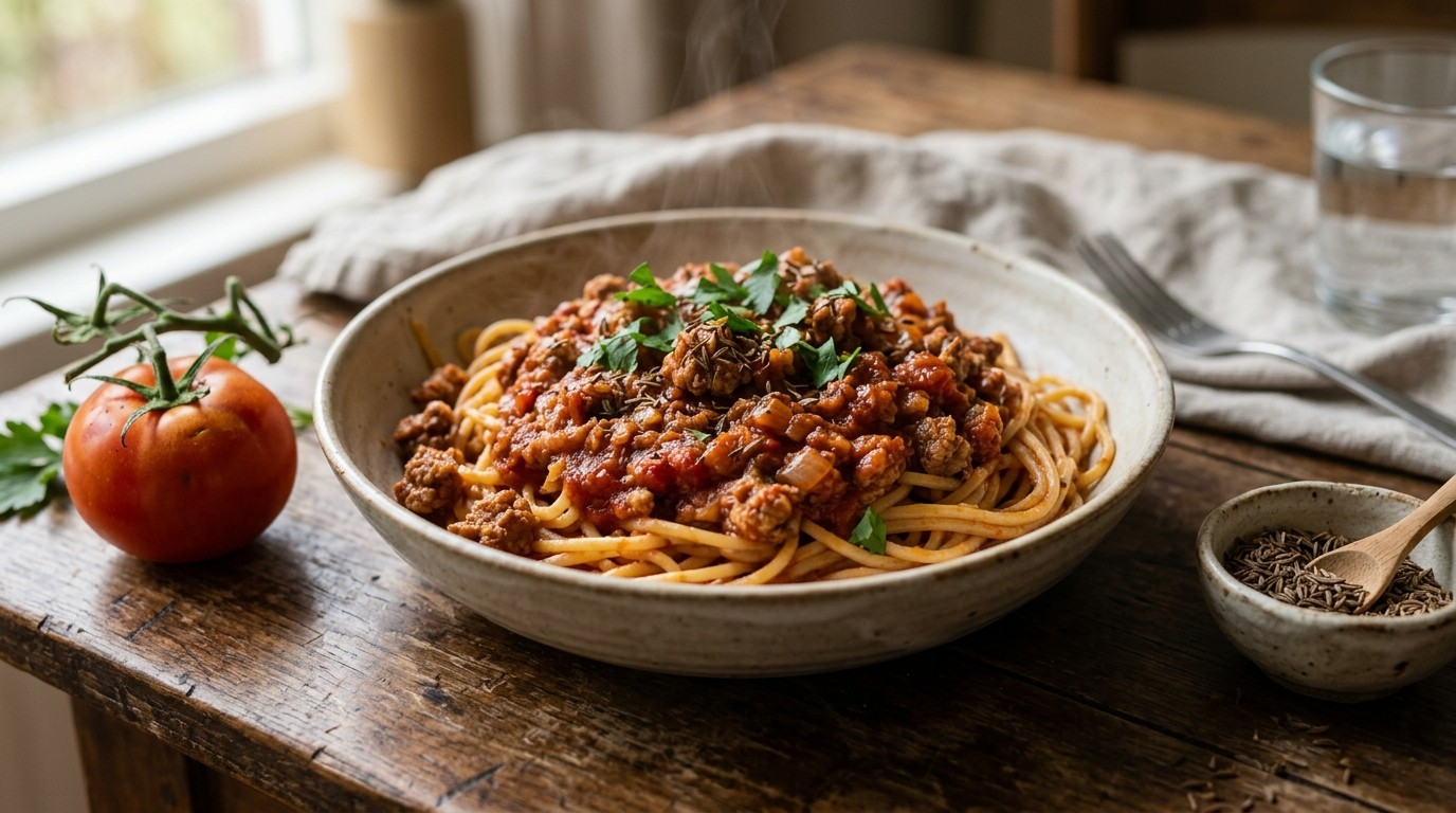 Vleessaus met Saucijs, Tomaat en Karwijzaad