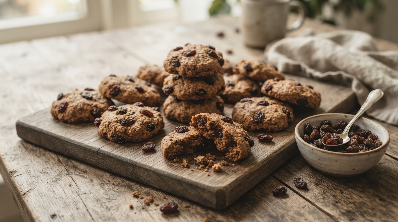 Volkoren-rozijnenkoekjes