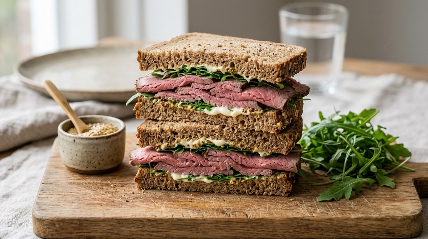 Volkoren Sandwich met Rosbief recept Volkoren Sandwich met Rosbief recept