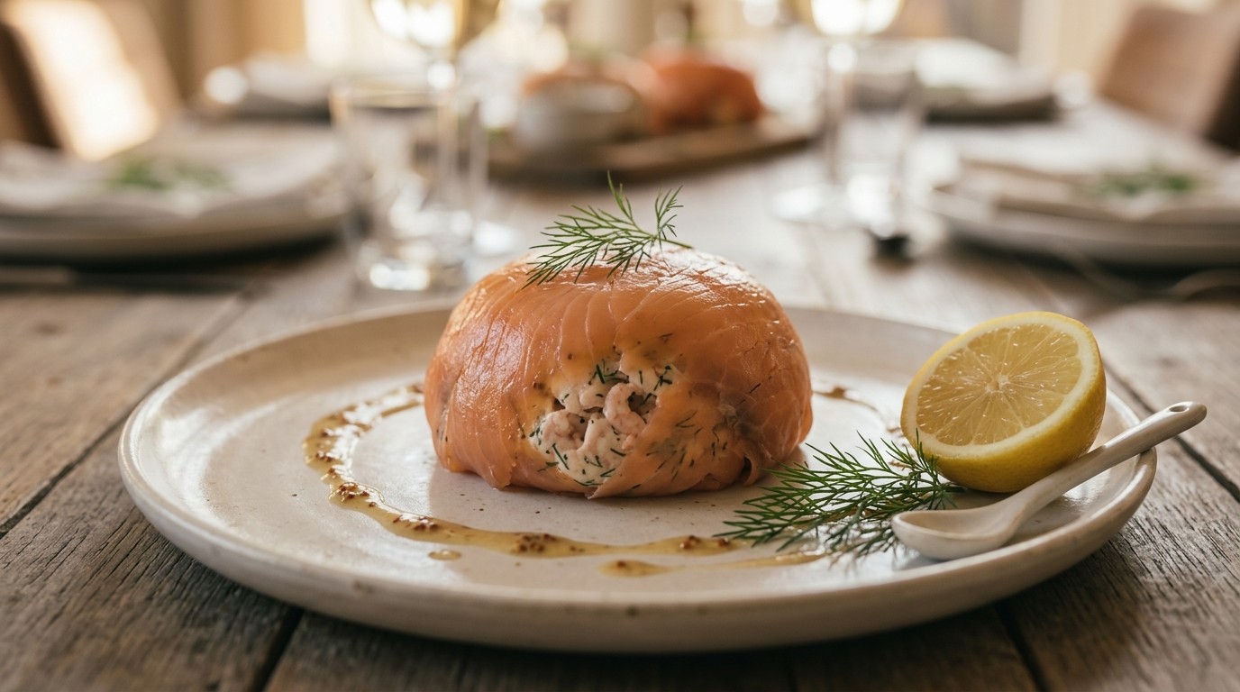 Voor / Tussen Gerecht Zalm Bonbon