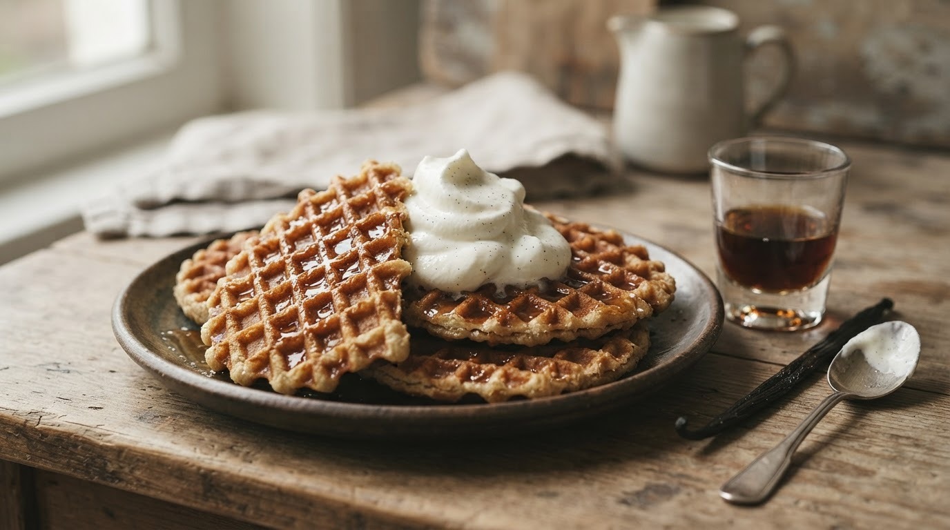 Wafels met rum en Vanillesmaak