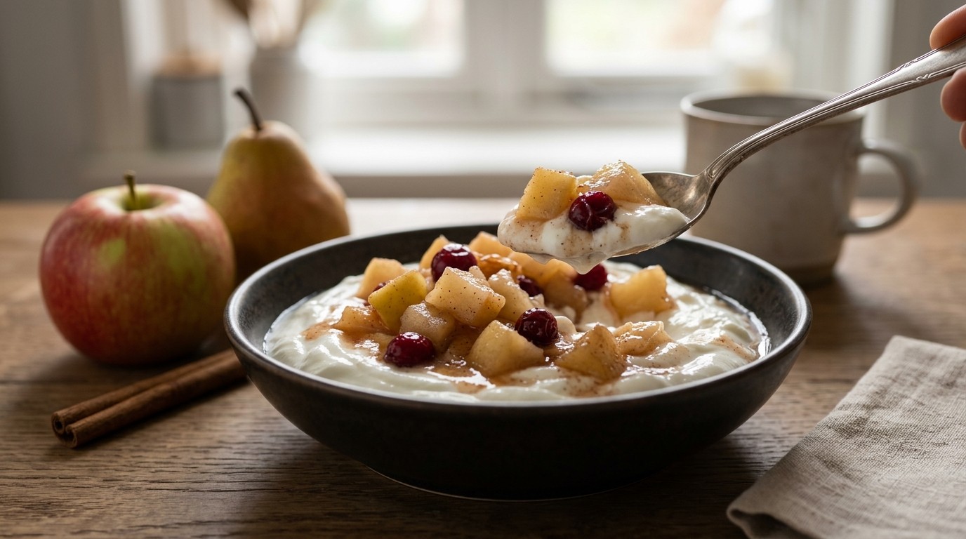 Warm Winterfruit met Griekse Yoghurt