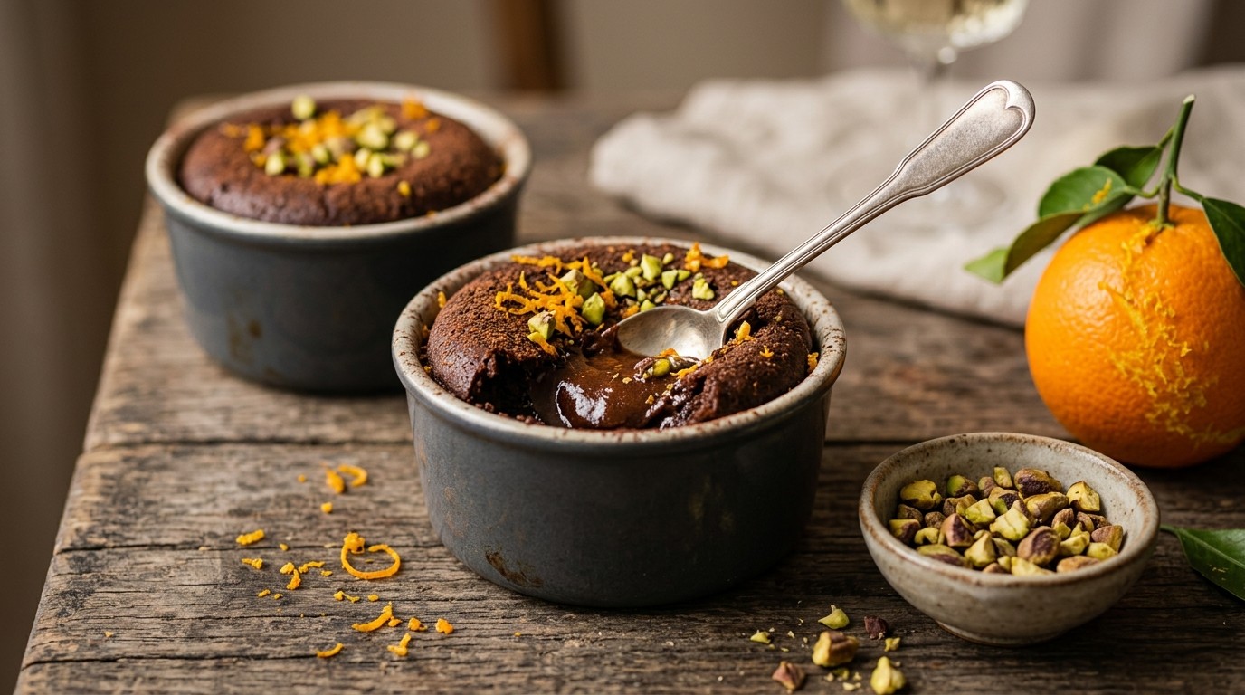 Warme Chocolade-sinaasappelcakejes recept Warme Chocolade-sinaasappelcakejes recept