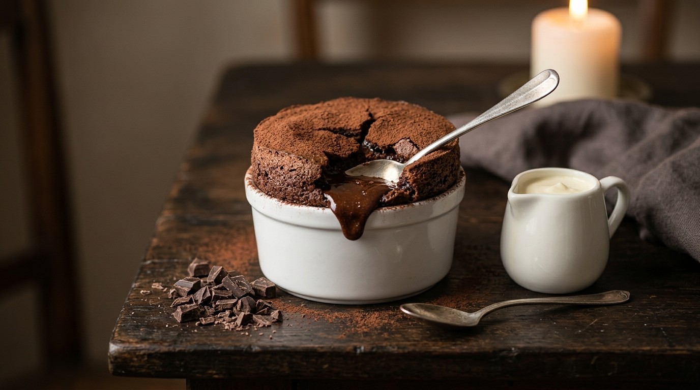 Warme Chocolade Souffle met Vulling recept Warme Chocolade Souffle met Vulling recept
