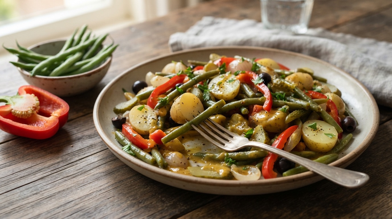 Warme Maaltijdsalade met Sperzieboontjes