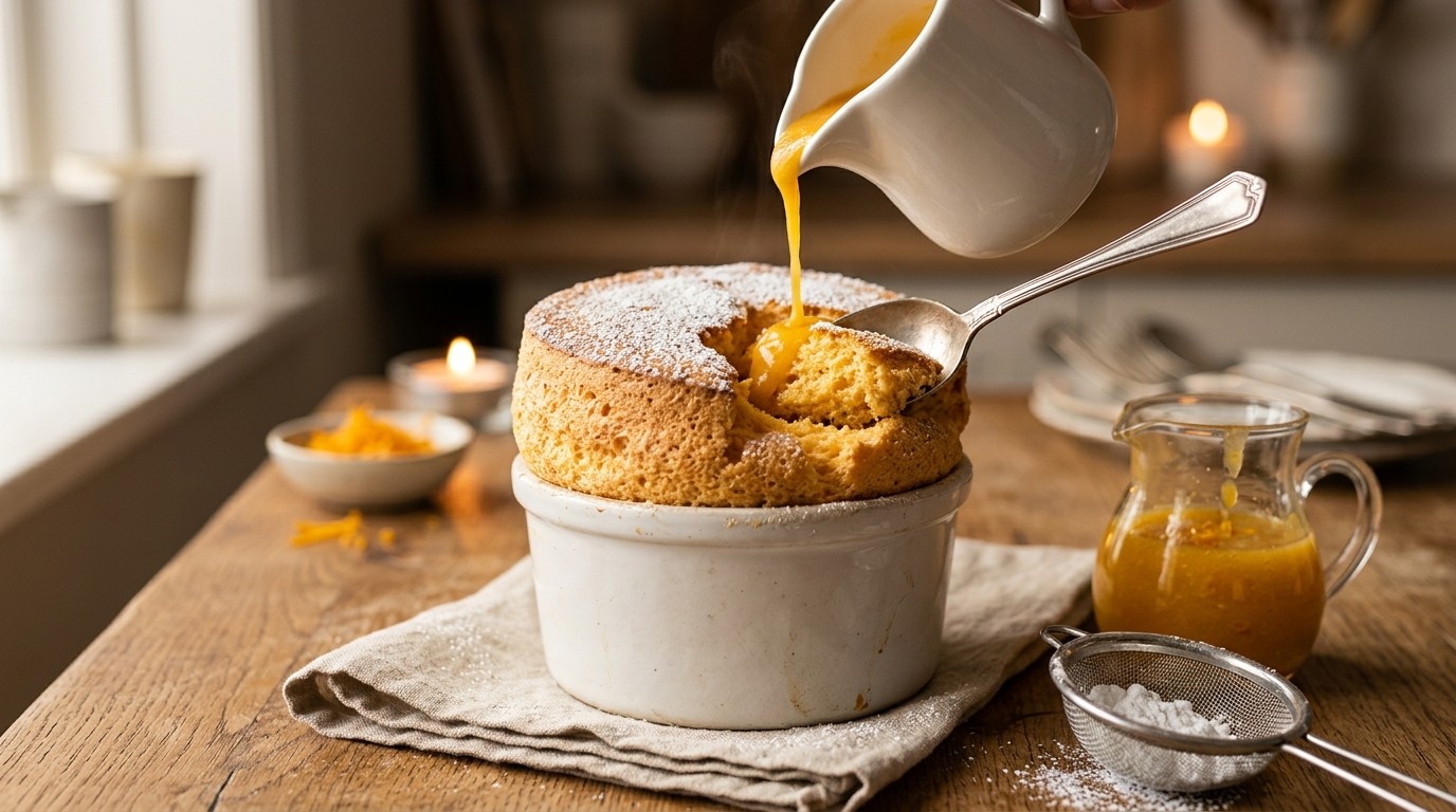 Warme Sinaasappelsoufflé