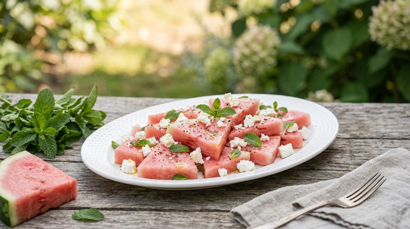 Watermeloen Salade recept Watermeloen Salade recept
