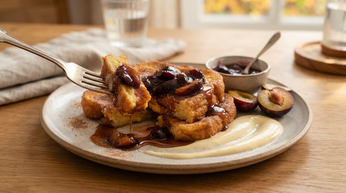 Wentelteefjes met Pruimencompote