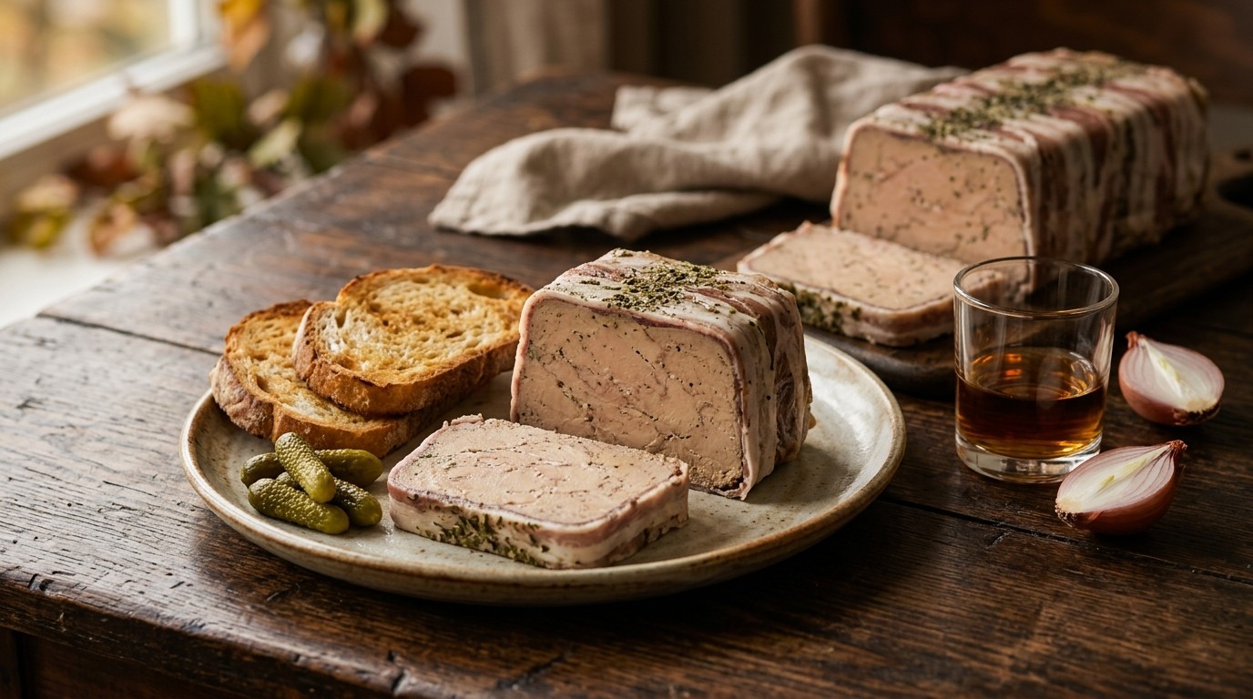 Wildpaté met Ganzelever en Ansjovisfilet