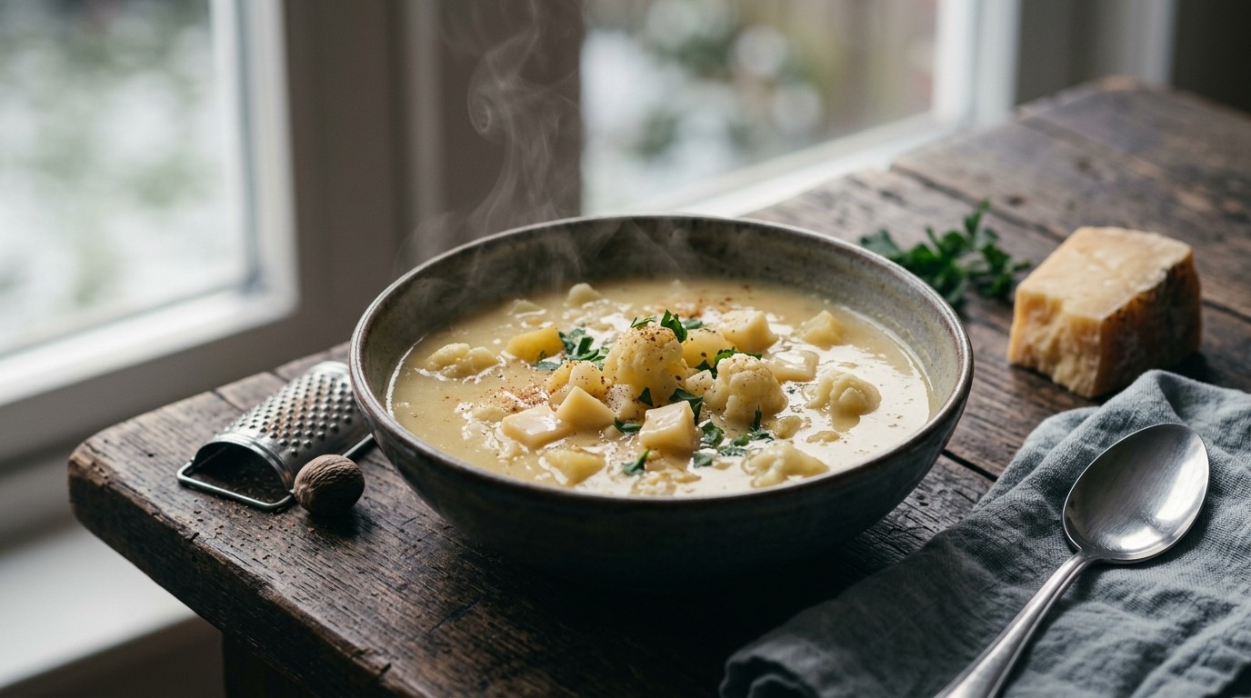 Wintersoep van Bloemkool en Koolraap