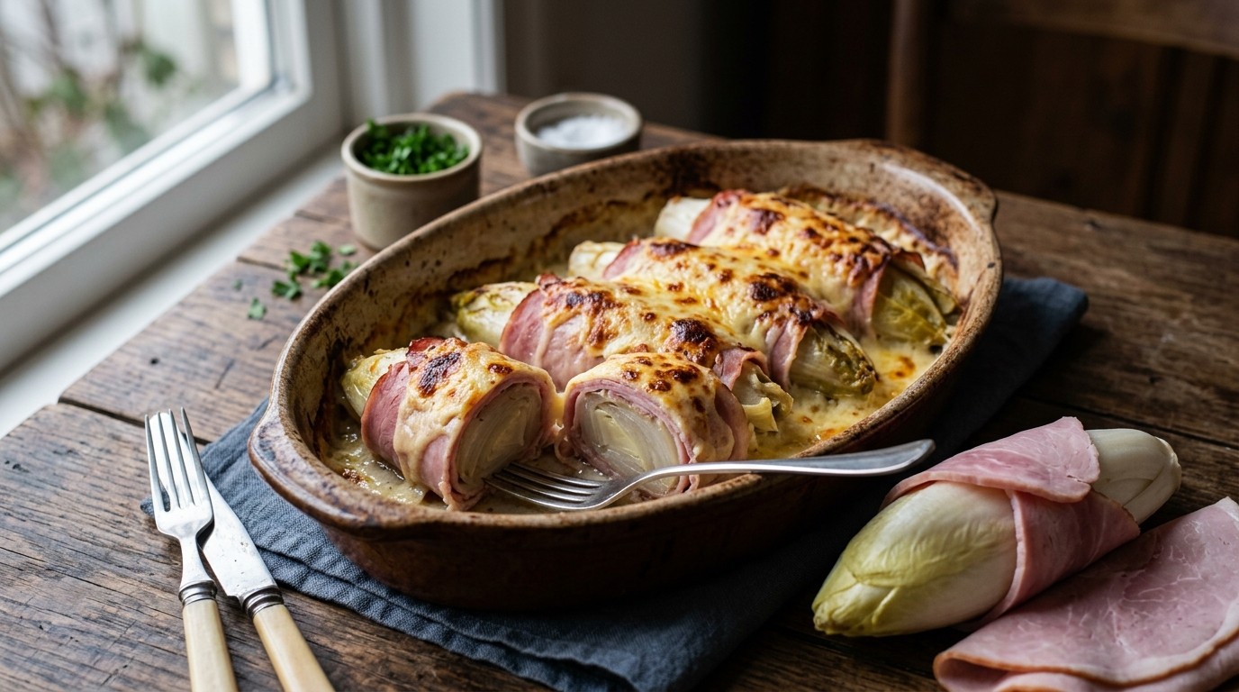 Witlof Gerold in Kaas en ham recept Witlof Gerold in Kaas en ham recept