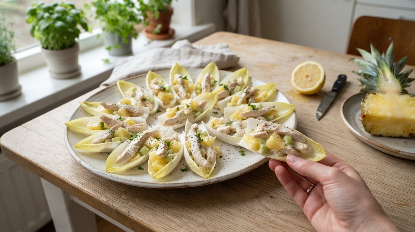Witlof-kip-ananas Salade