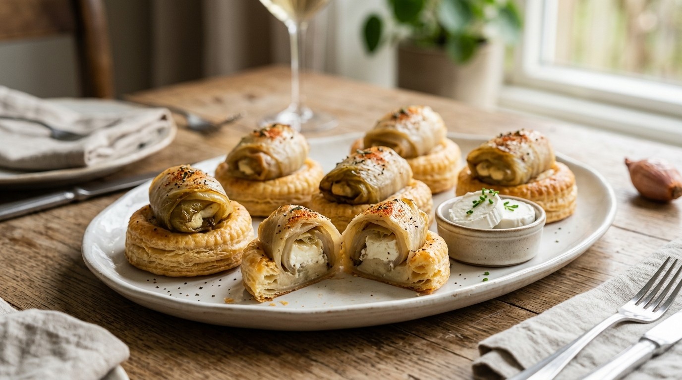 Witlofrolletjes op Bladerdeeg Fleuron