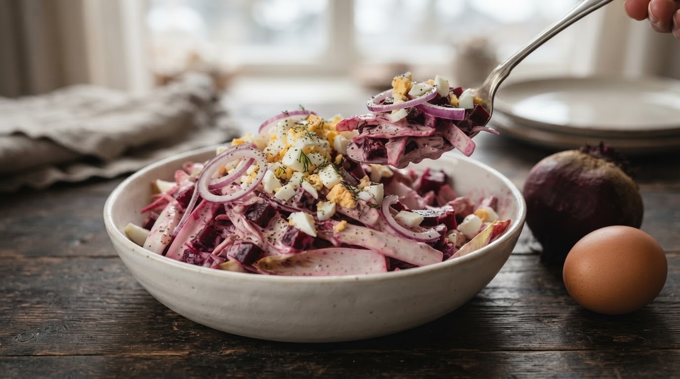 Witlofsalade met Rode Bietjes