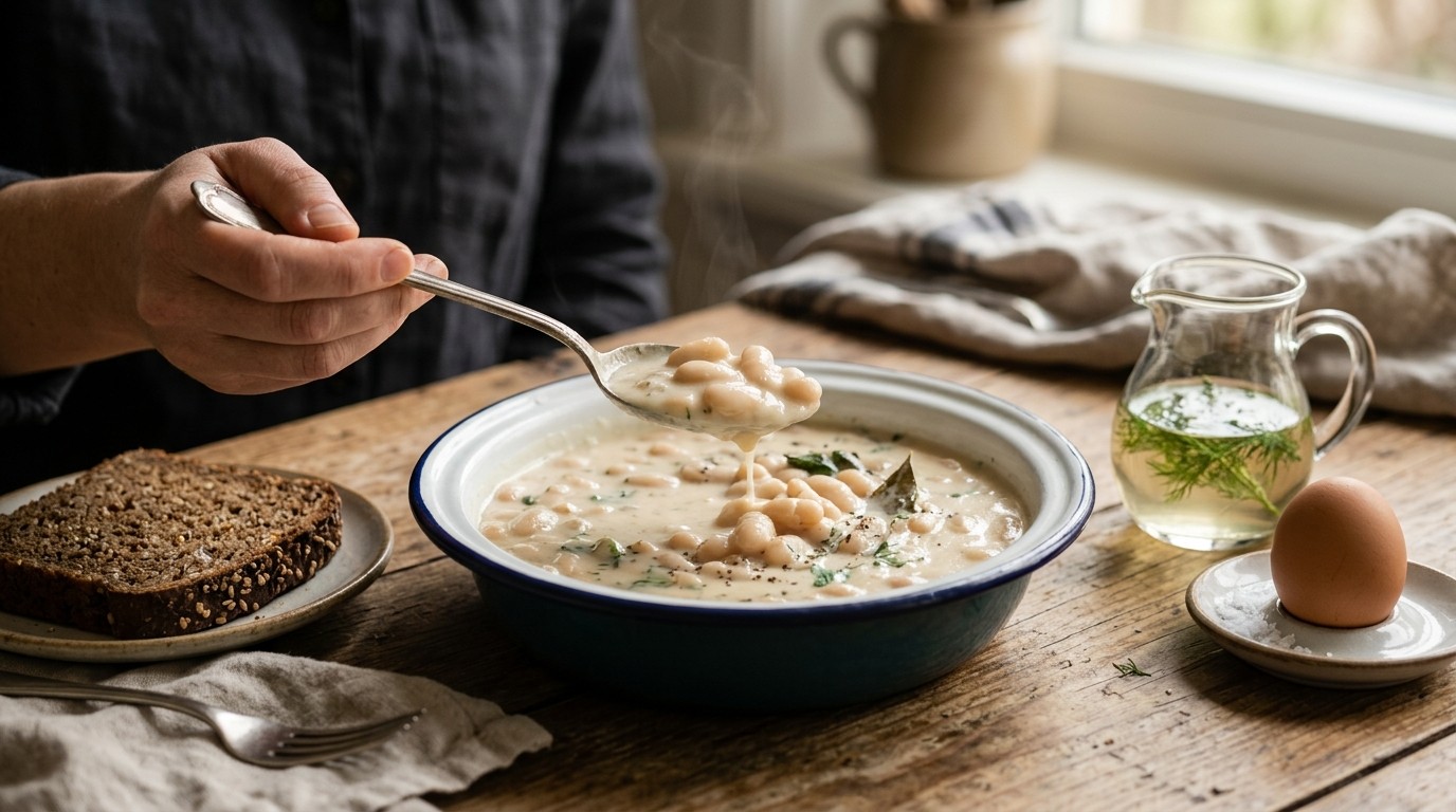 Witte Bonen met Zure Roomsaus