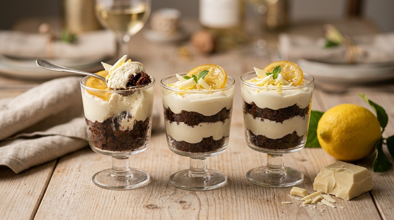 Witte Chocolademousse met Geconfijte Citroen