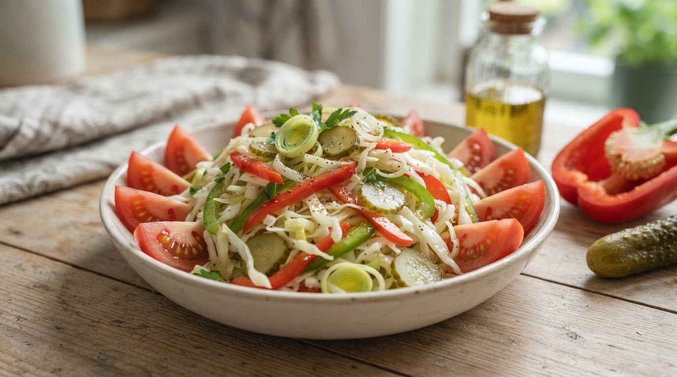 Witte Koolsalade met Paprika