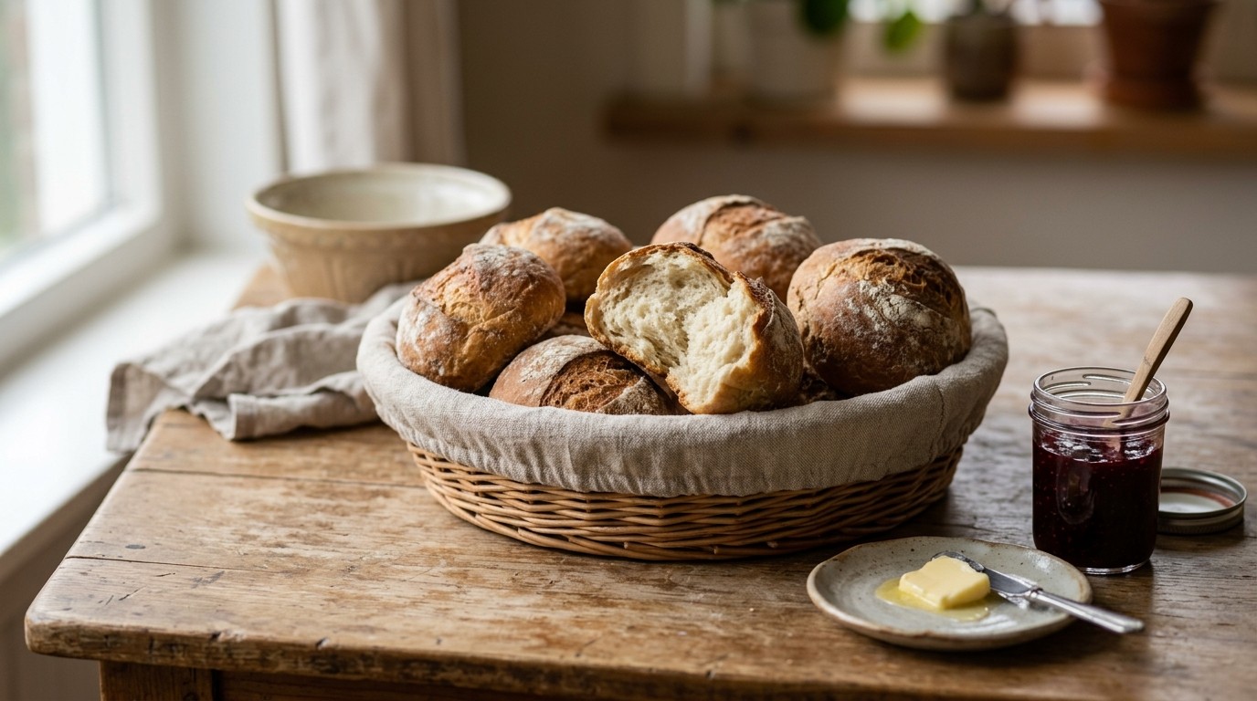Witte Spelt/tarwe-bolletjes