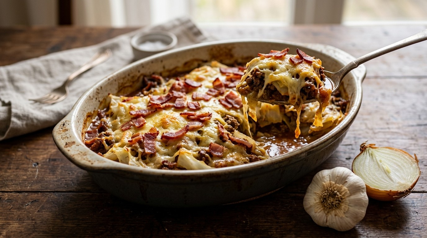 Wittekoolschotel met Spek recept Wittekoolschotel met Spek recept