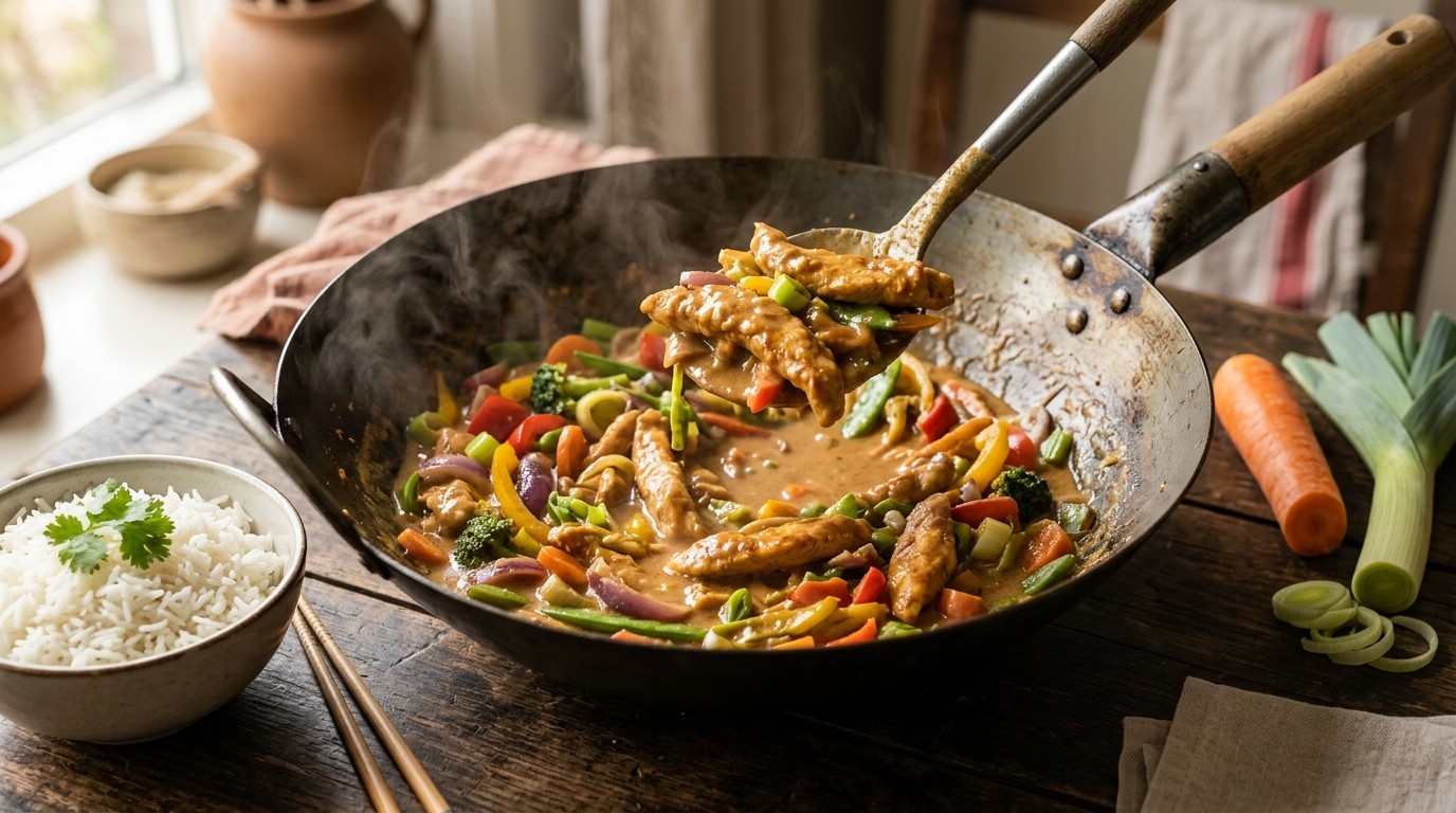 Wokmaaltijd met kip
