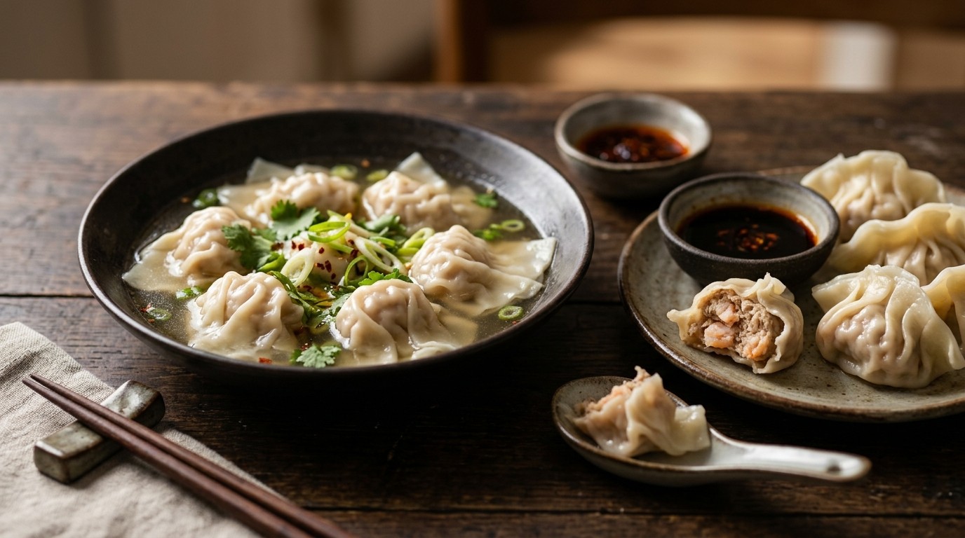 Wontons met Varkensvlees en Garnalen