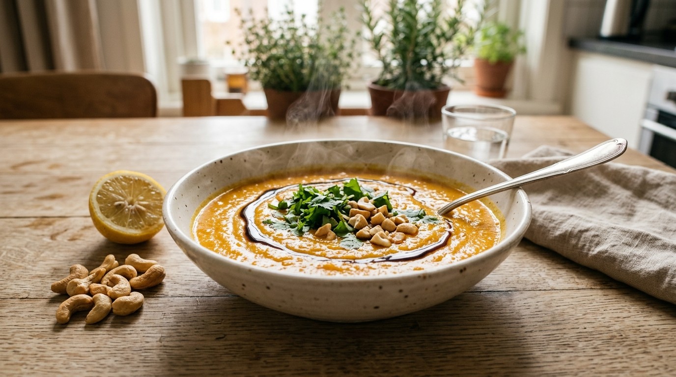 Wortelsoep met Gember en Koriander recept Wortelsoep met Gember en Koriander recept