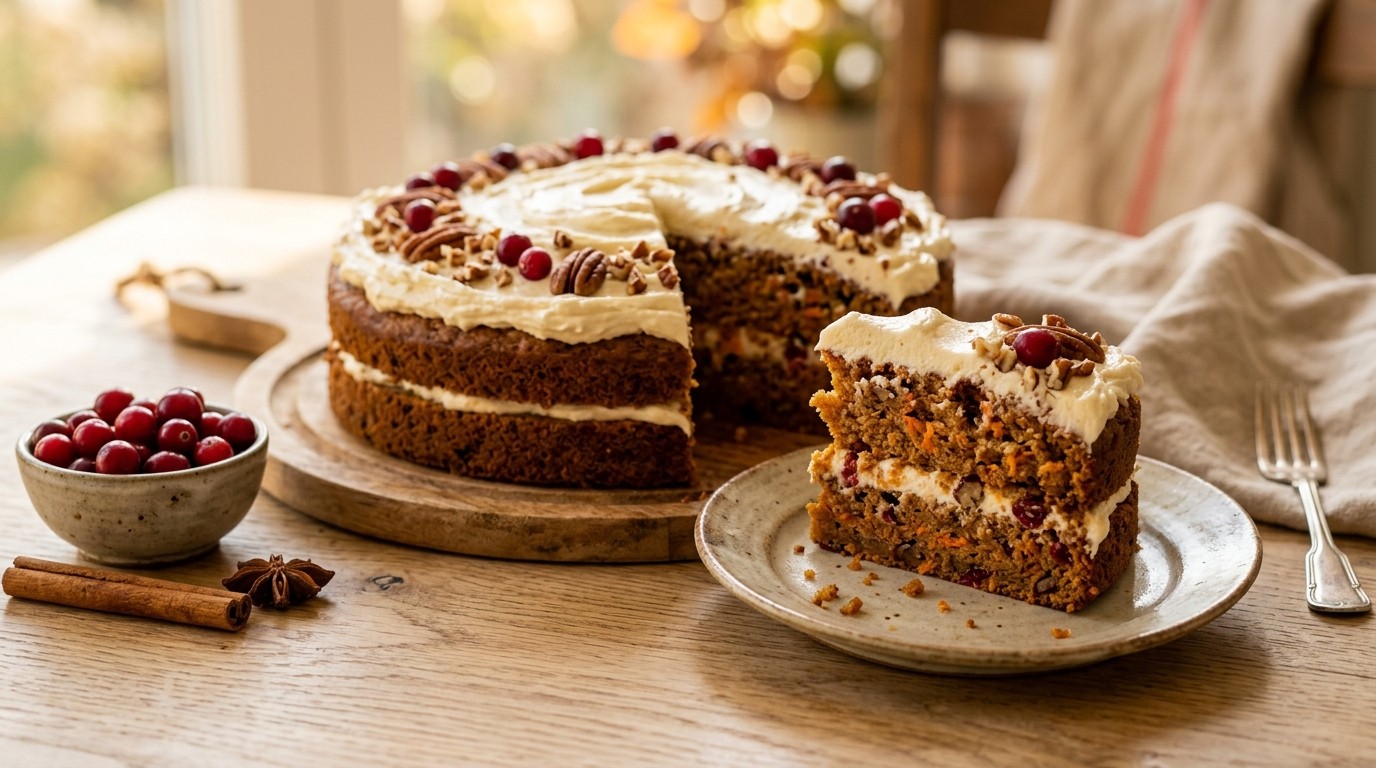 Worteltaart met Pecannoten en Mascarpone