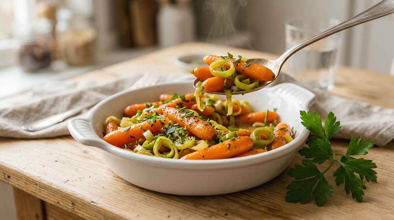 Worteltjes met Prei recept Worteltjes met Prei recept