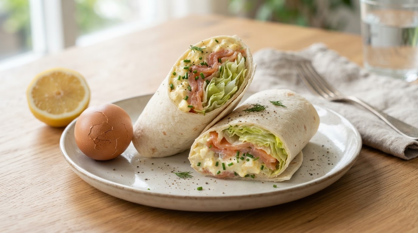 Wrap met ei en Zalm
