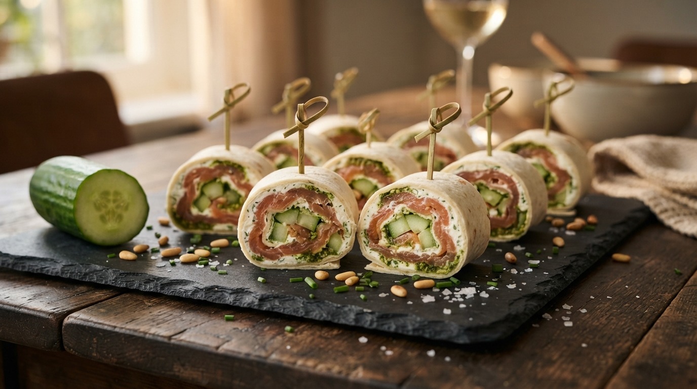 Wrap met Gerookte Zalm en Komkommer recept Wrap met Gerookte Zalm en Komkommer recept